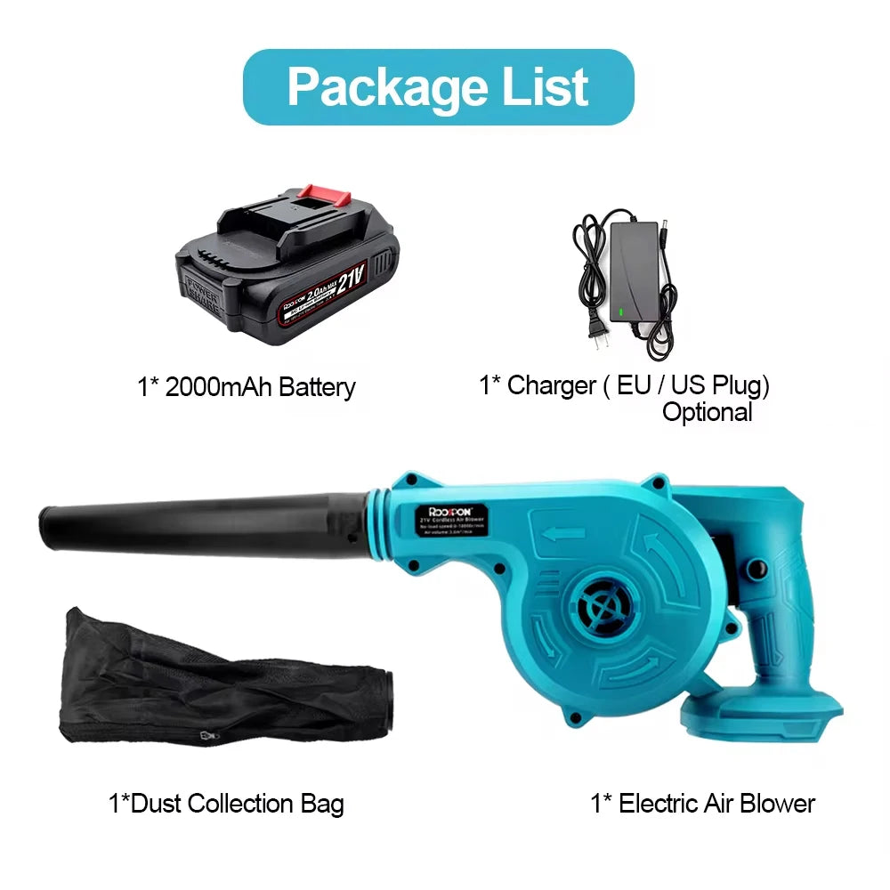 2 In 1 Electric Air Blower Garden Cordless Vacuum Cleaner Dust Computer Collector Handheld Power Tools For Makita 18V Battery