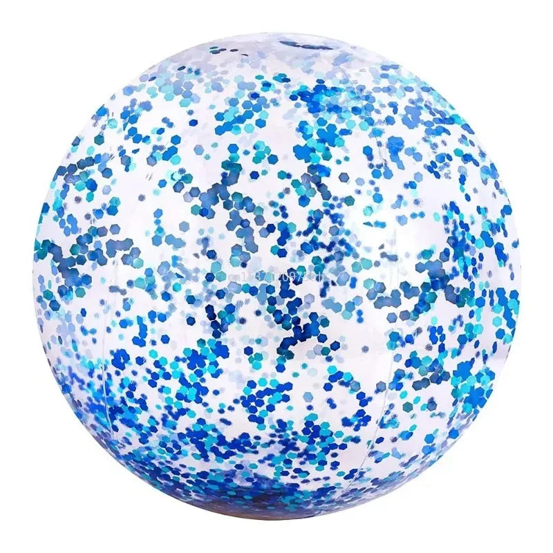 40/60cm Inflatable Glitter Beach Ball Perfect for Summer Pool Parties!