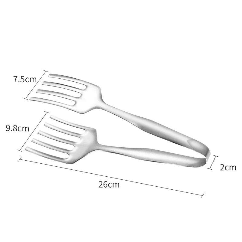 304 Stainless Steel BBQ Tongs Meat Clamp Kitchen Tool