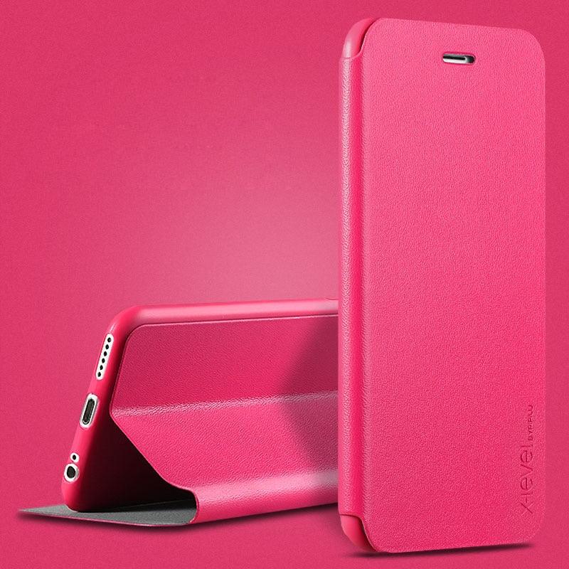 Ultra Thin Slim Case For iPhone 13 12 Case 6S 7 8 Plus X XR XS Max Flip Leather Cover For iPhone 12 11 Pro Max Case Leather Extra Slim Phone Case With Stand Function