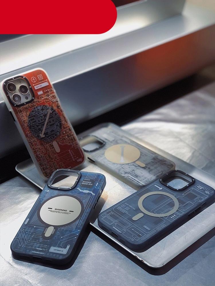 Cover Iphone 13 14 Pro Max Case Trend Magnetic Wireless Charging Cell Phone Iphone Anti-drop Case Smartphone Magnetic Case Designed For Iphone