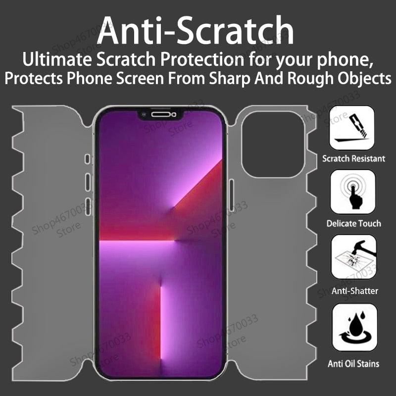 Full Cover Butterfly Film For iPhone 14 13 12 11 Pro Max 14 Plus 13 12 Mini Lens Cover For iPhone XR X XS Max Film Soft Screen Protector Full Coverage Clear HD Phone Protector