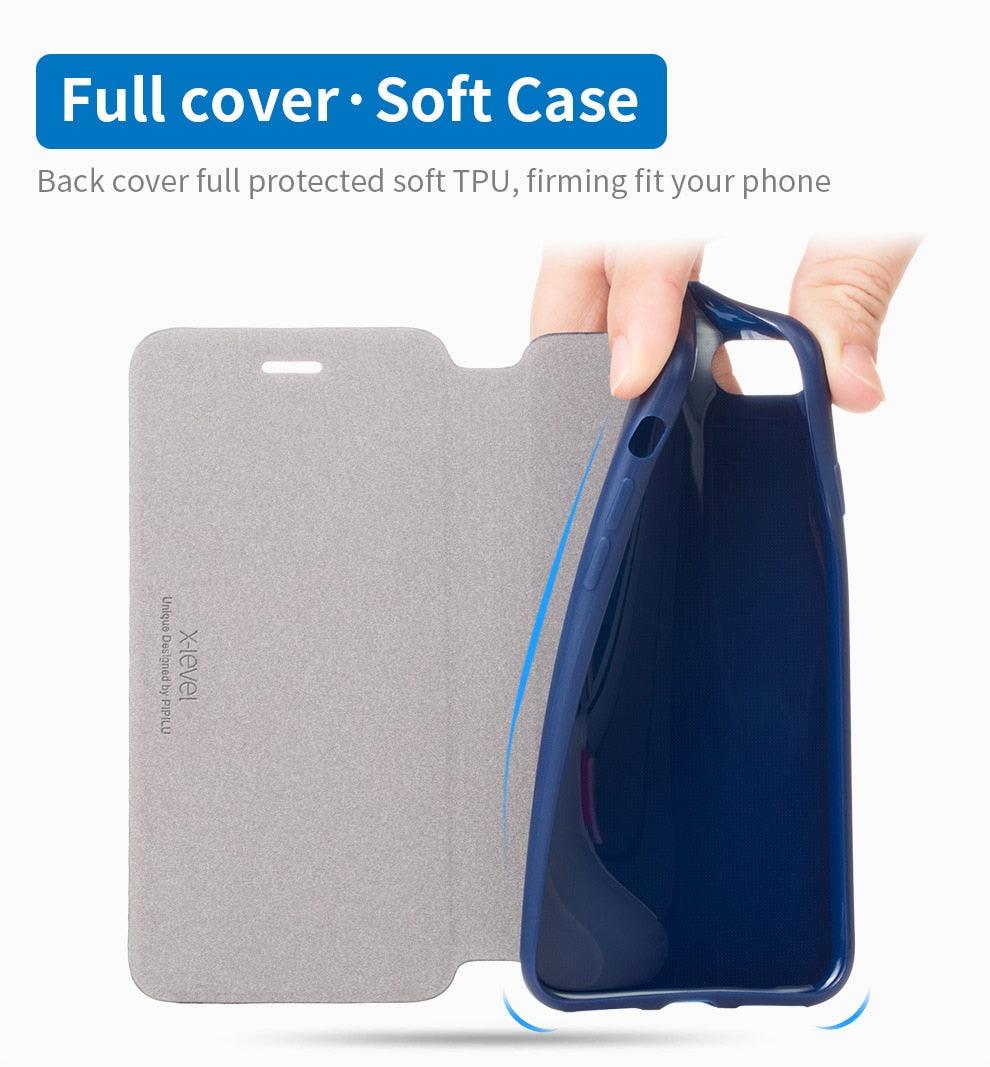 Ultra Thin Slim Case For iPhone 13 12 Case 6S 7 8 Plus X XR XS Max Flip Leather Cover For iPhone 12 11 Pro Max Case Leather Extra Slim Phone Case With Stand Function