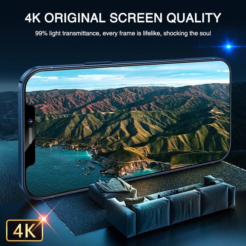 9D Full Cover Glass Screen Protector for IPhone 11 Pro Max 14 12 X s XS XR Tempered Glass on IPhone 13 Mini 7 8 6S Plus SE Film Tempered Glass Screen Protector Compatible for iPhone