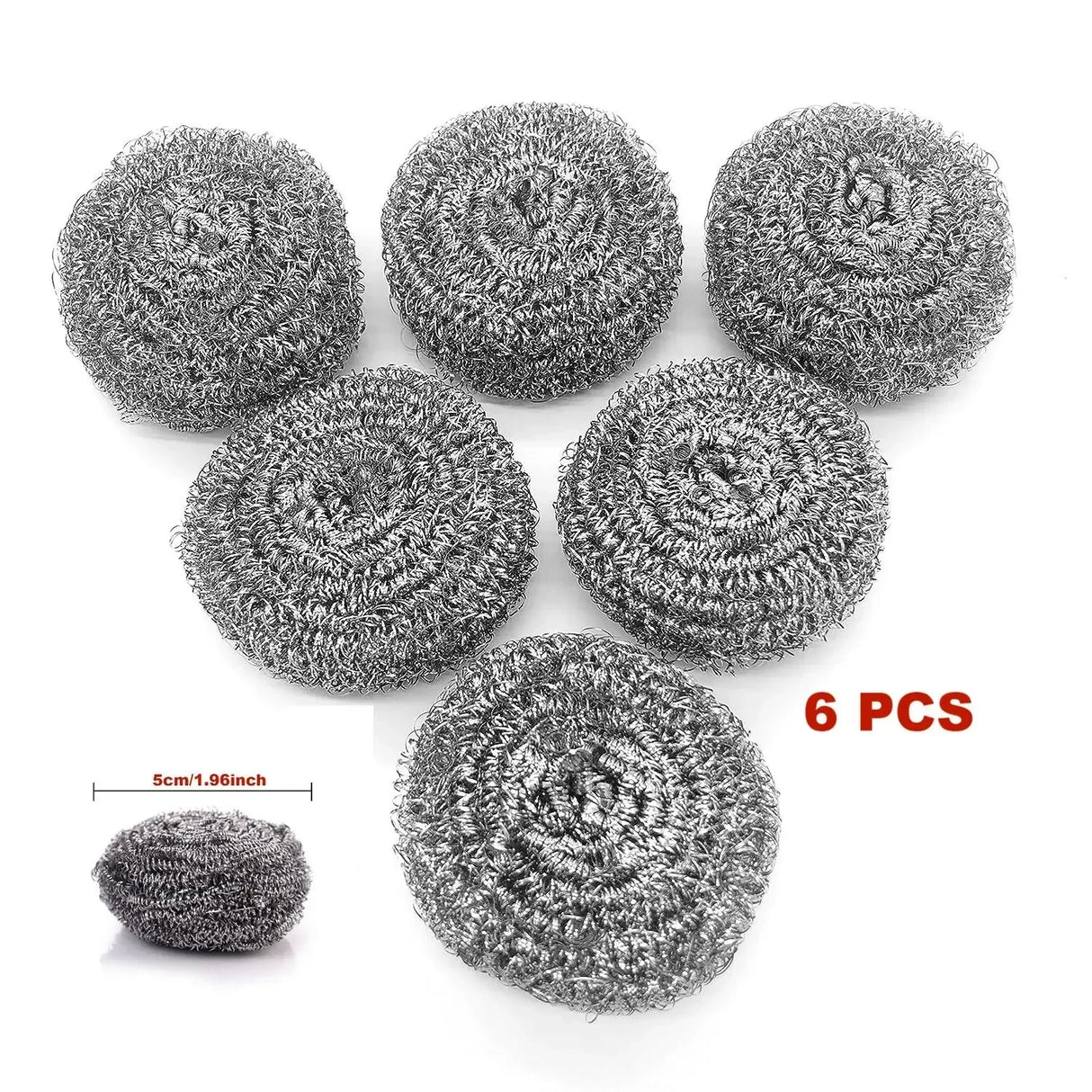 Stainless Steel Scrubber Pack - Scouring Pads for Kitchen & Bathroom