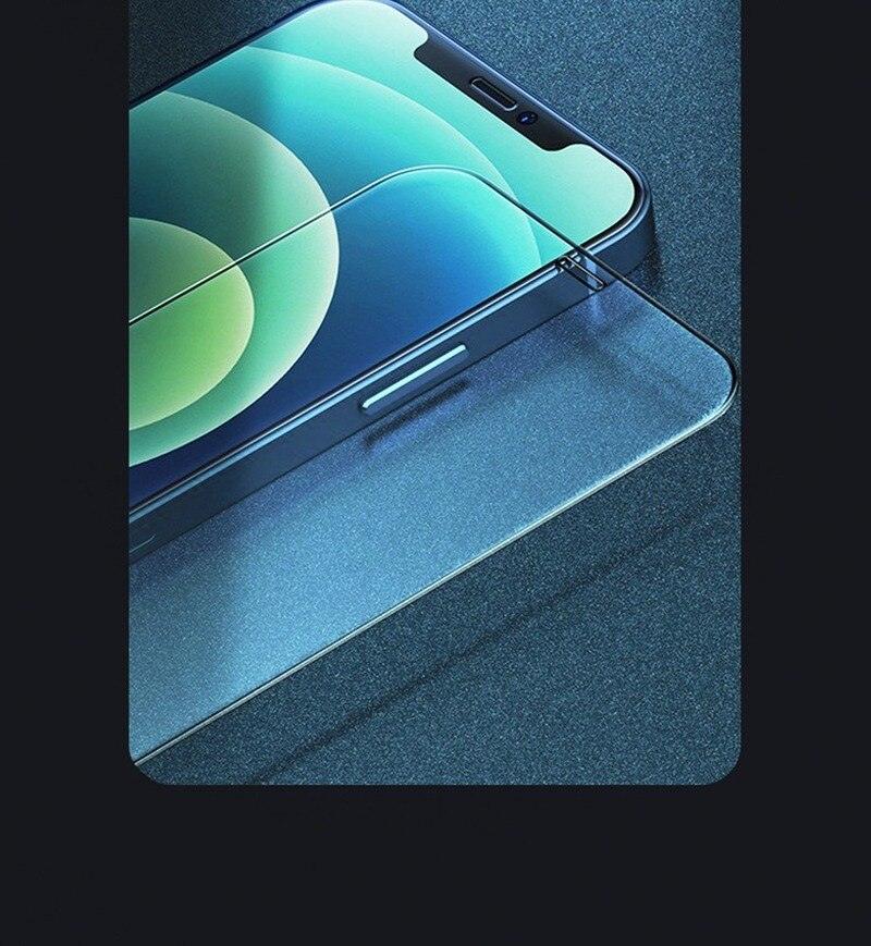 4PCS Full Cover Protective Glass For iPhone 13 12 11 Pro Max Screen Protector For iPhone 6 7 8 Plus X XR Xs SE 2020 Mini Glass Full Glue Big Curved Edge Flexible Tempered Glass for iPhone