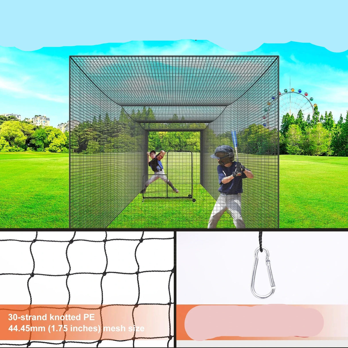 Baseball Pitching & Batting Cage All in One Training Solution