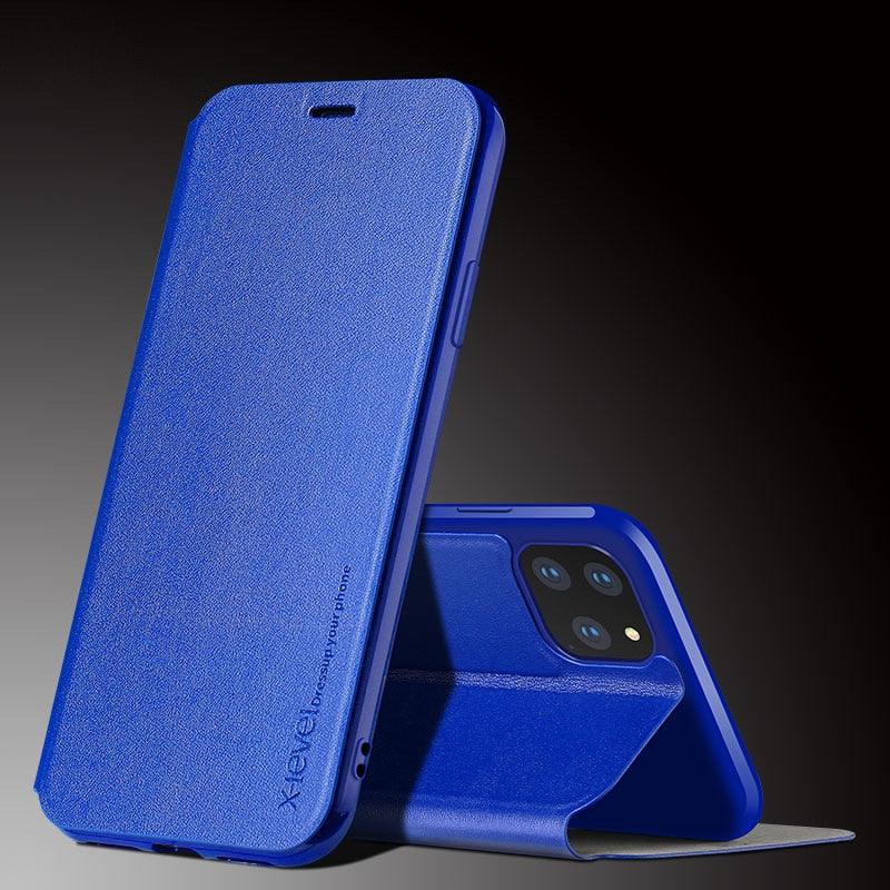 Ultra Thin Slim Case For iPhone 13 12 Case 6S 7 8 Plus X XR XS Max Flip Leather Cover For iPhone 12 11 Pro Max Case Leather Extra Slim Phone Case With Stand Function