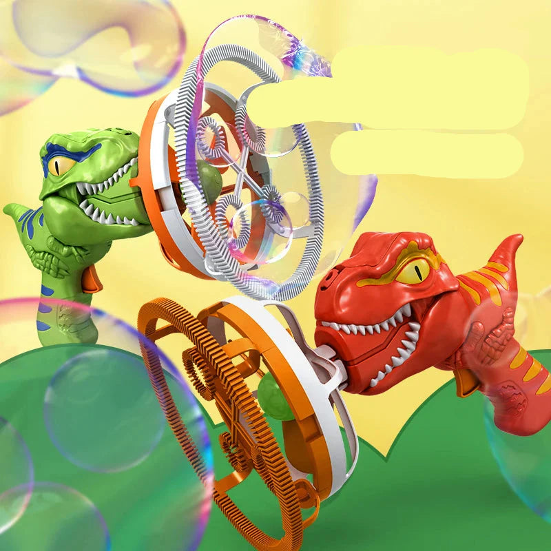2-in-1 Electric Bubble Gun Toy Dinosaur Bubble Machine for Kids