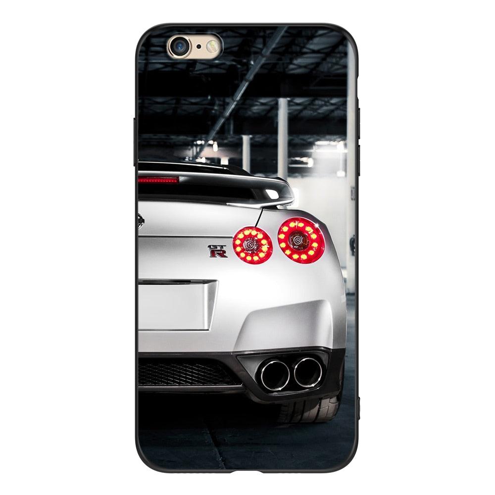 Cute Cover Soft Silicone Print Cars Print Phone Case For Iphone 5s 5 S Se 2016 4.0" Case Phone Cover On Iphone 6s 6 S Plus Funda Bumper Black Case Sport Race Car