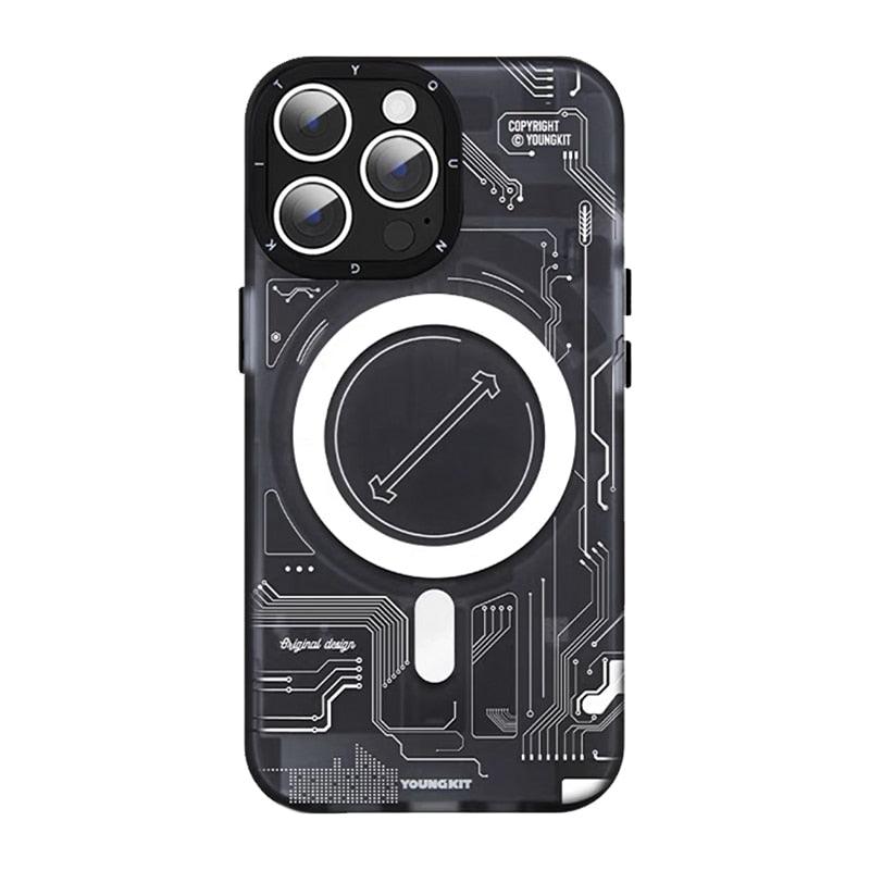 Cover Iphone 13 14 Pro Max Case Trend Magnetic Wireless Charging Cell Phone Iphone Anti-drop Case Smartphone Magnetic Case Designed For Iphone