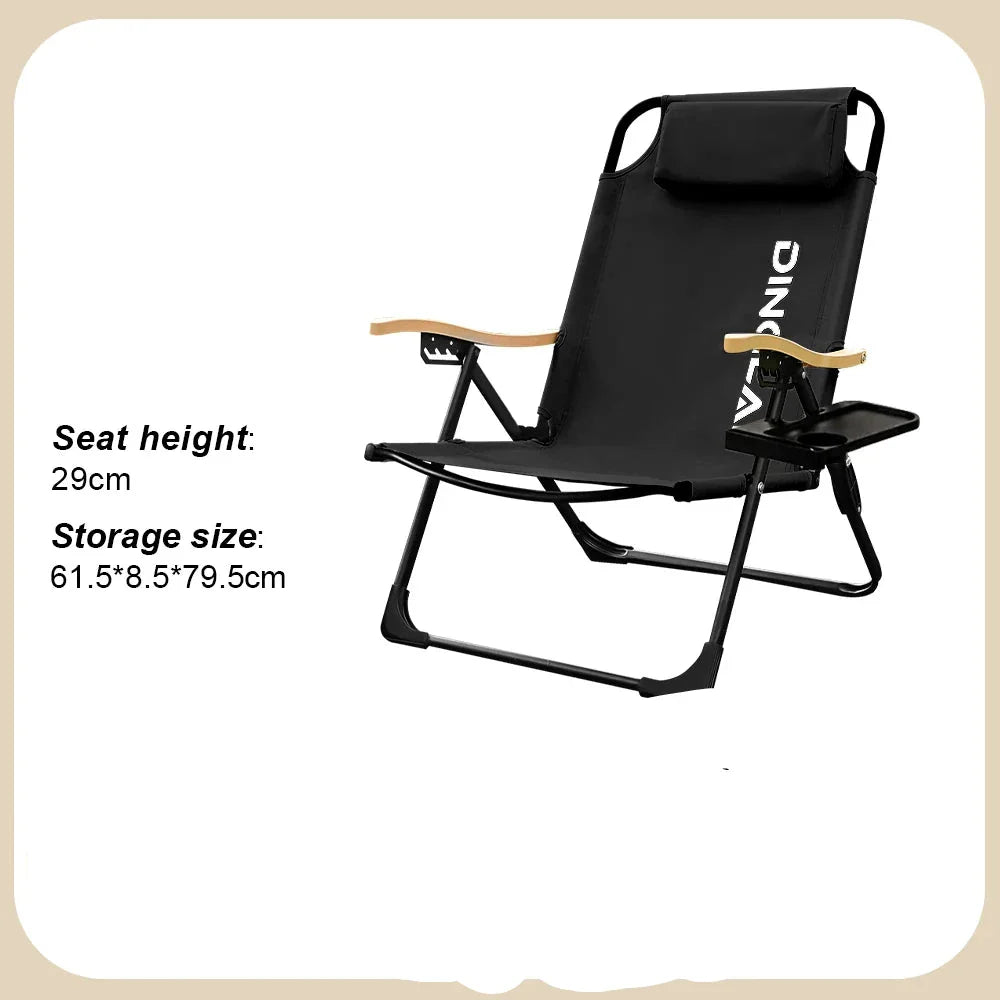 Comfortable Camping Chair Adjustable Foldable with Pillows