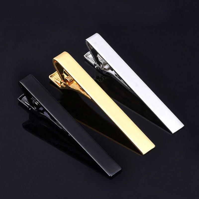 Simple Tie Clip Men Metal Copper Necktie Bar Clip Gold Silver Black 3 Bright Colors Best Gifts For Your Father Lover And Friends Simple Classic Bar Clasp Practical Necktie Accessories Fashion Men Tie Clips Luxury Clothing Jewelry
