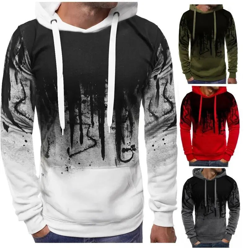 Everyday Style Gradient Print Hoodie
