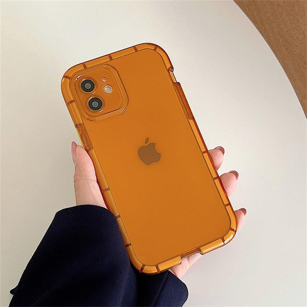 Luminous Shockproof Bumper Phone Case For iPhone 11 14 Pro Max 12 11 13 Pro Max X XR XS Max Transparent Back Cover Full Bumper Case Strong Classic Phone Case