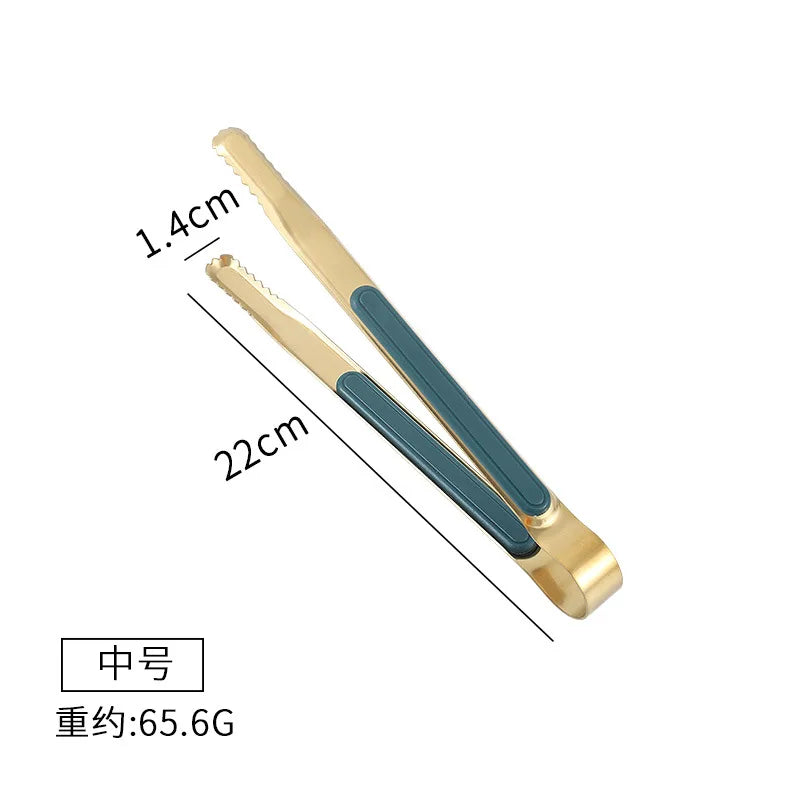 Stainless Steel Non-Slip BBQ Tongs Kitchen Utensils