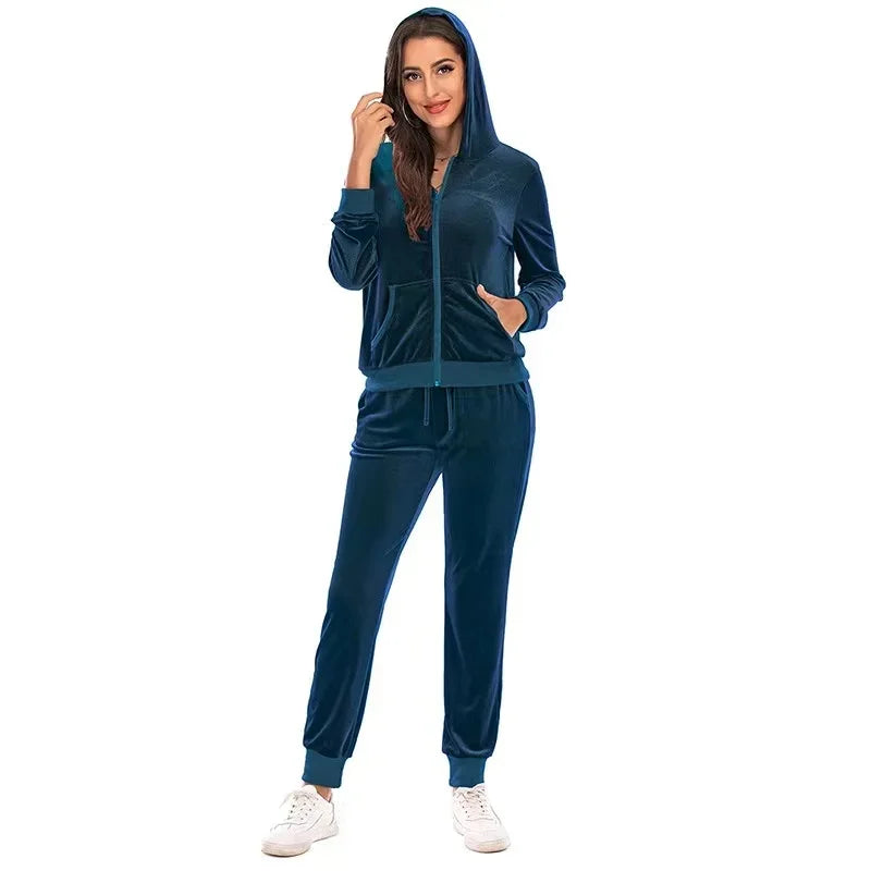 Perfect for Fall Women's 2-Piece Velvet Set