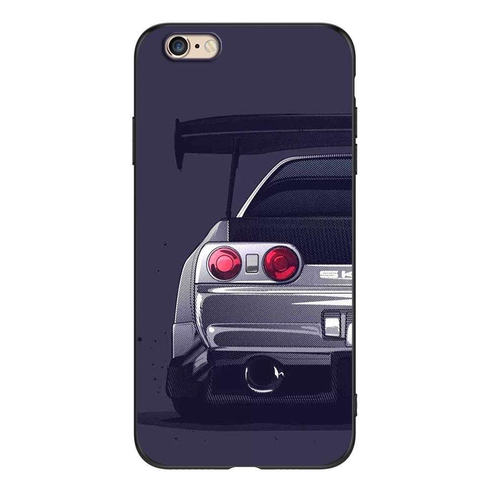 Cute Cover Soft Silicone Print Cars Print Phone Case For Iphone 5s 5 S Se 2016 4.0" Case Phone Cover On Iphone 6s 6 S Plus Funda Bumper Black Case Sport Race Car