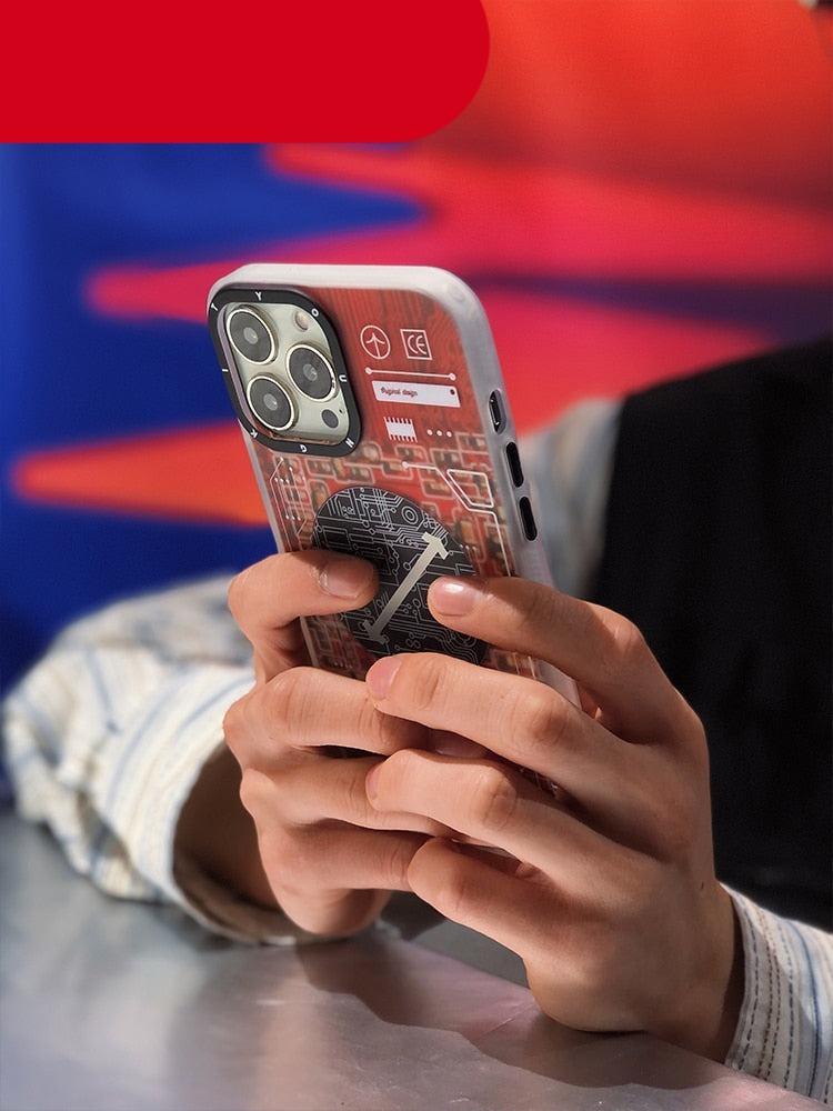 Cover Iphone 13 14 Pro Max Case Trend Magnetic Wireless Charging Cell Phone Iphone Anti-drop Case Smartphone Magnetic Case Designed For Iphone