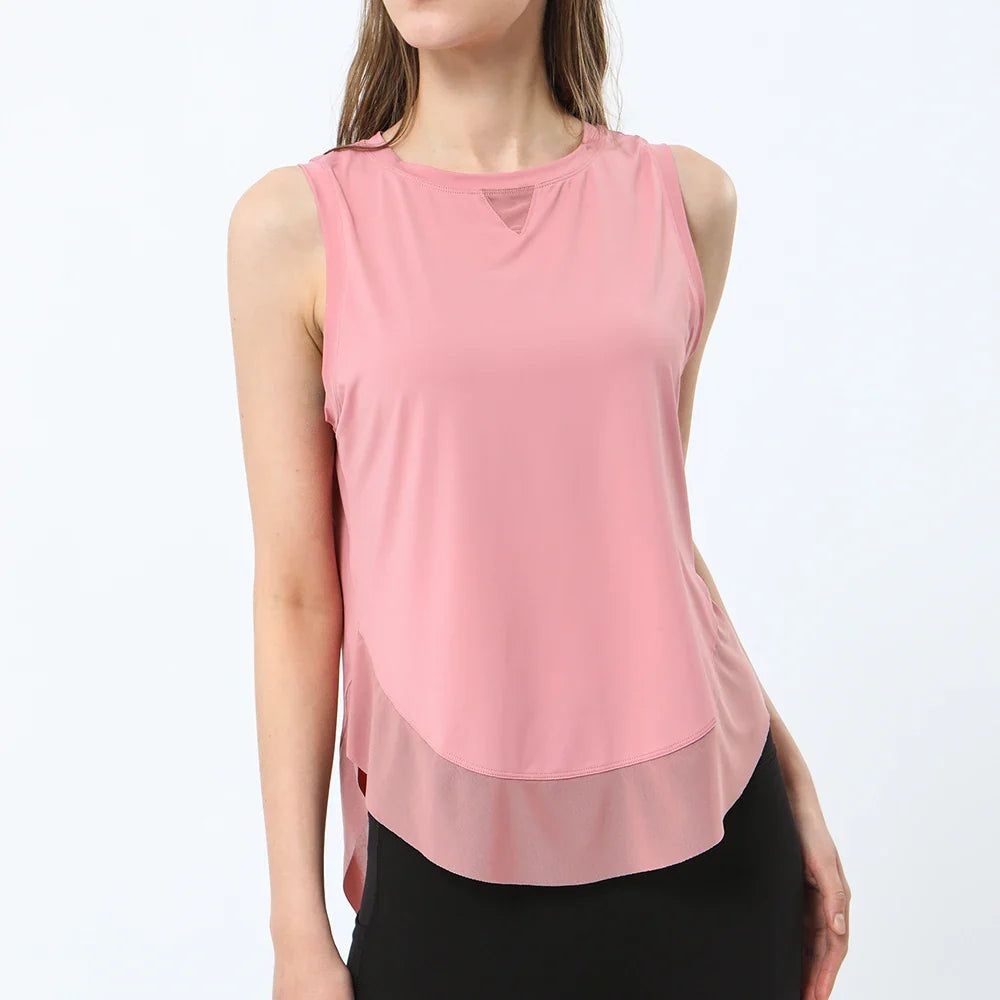 Summer Cool Breathable Mesh Yoga Tank