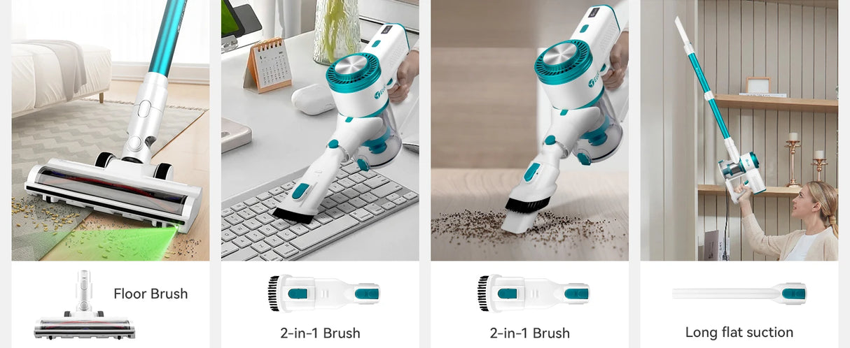 Cordless Handheld Vacuum Cleaner,26000PA,Touch Screen,Smart Dust Sensor,Auto Speed Control for Home Bed Carpet Clean