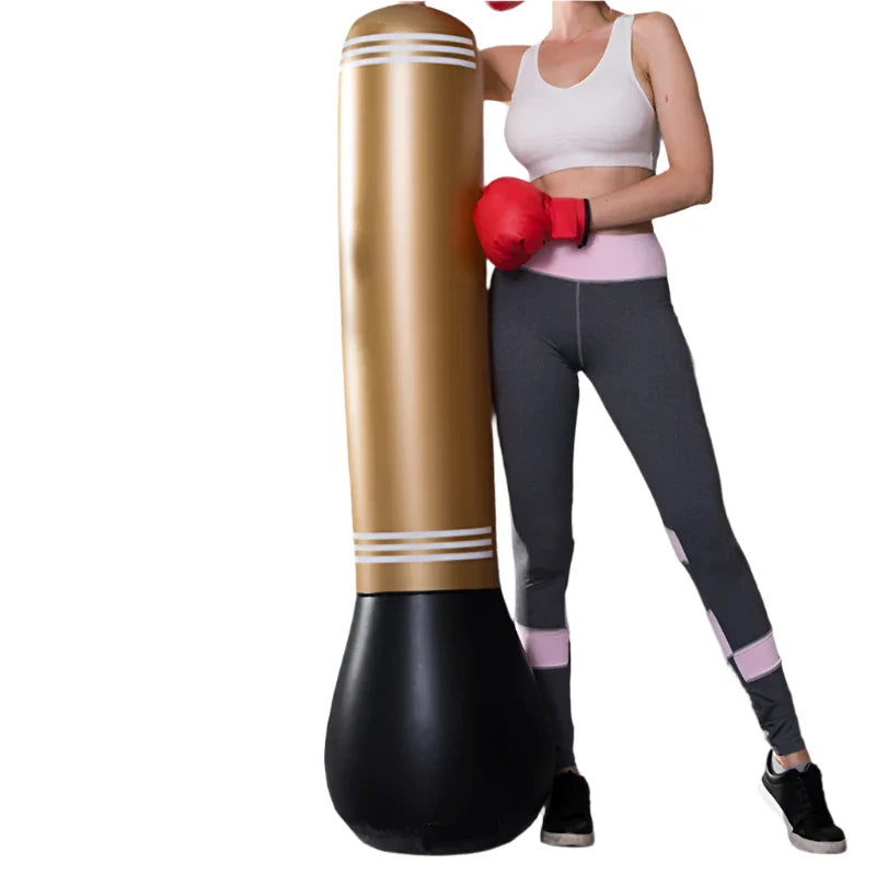 Unleash Your Inner Fighter Inflatable Tumbler Punching Bag