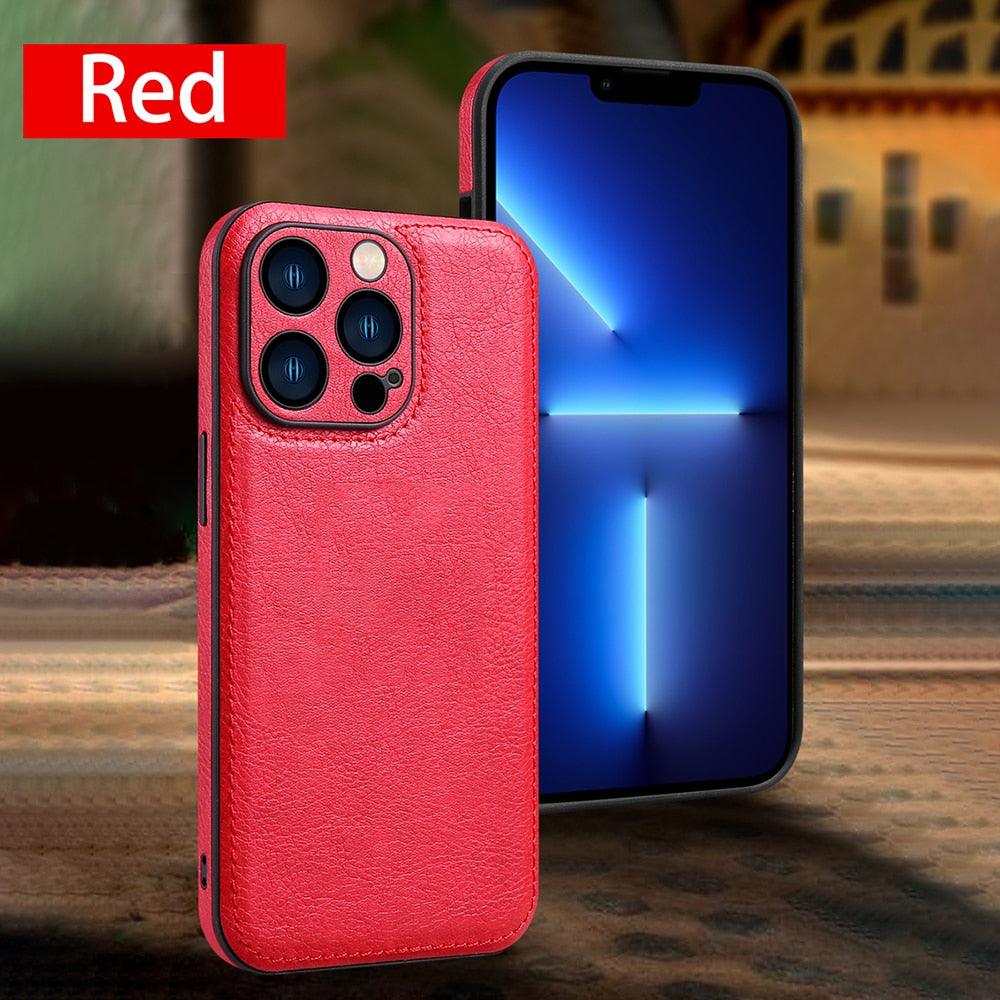 Luxury PU leather Phone Case For iPhone 14 13 Pro Max 12Pro 11Pro Max 13 12 Pro XS MAX XR X SE 7 8 plus Fashion Back Cover Leather Back Case for iPhone 14 Pro Shockproof Cover for iPhone