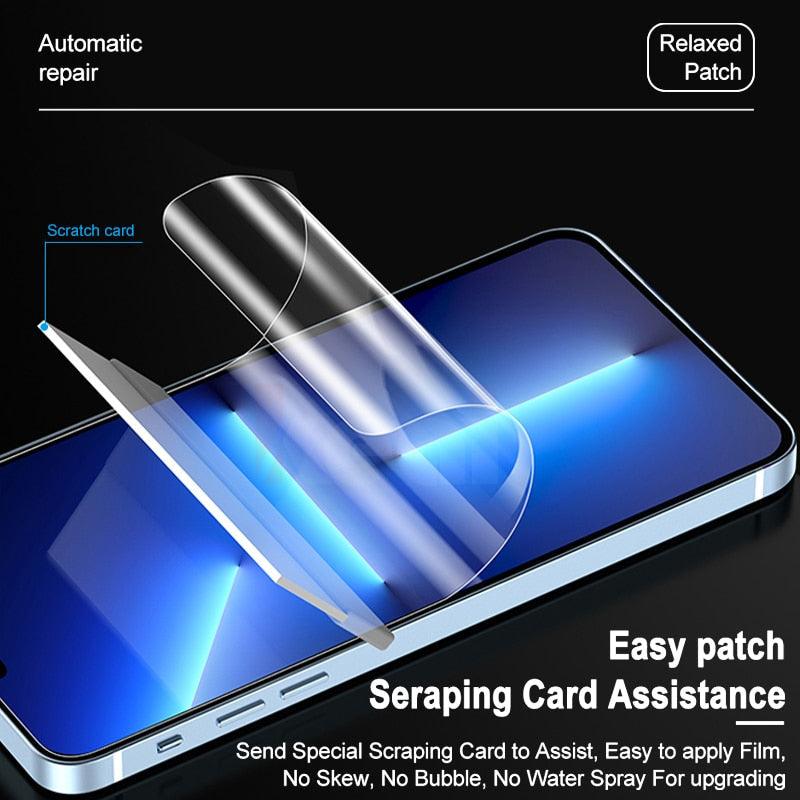 Full Cover Film For iPhone 13 12 11 14 Pro MAX Mini Screen Protector XS Max XR X 7 8 6S Plus SE 2020 Phone Accessories Screen Protector Ultra Strengthened Tempered Glass