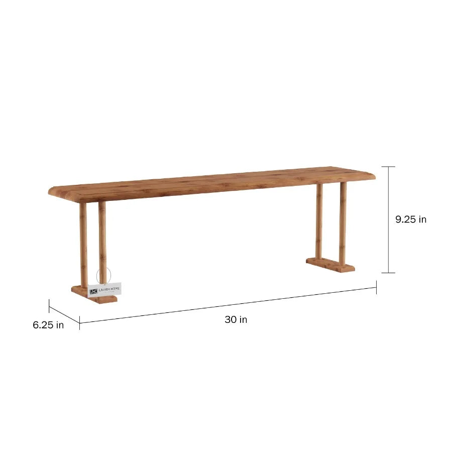 Bamboo Sink Shelf Countertop - Non-Slip Counter Organizer and Space-Saving Storage