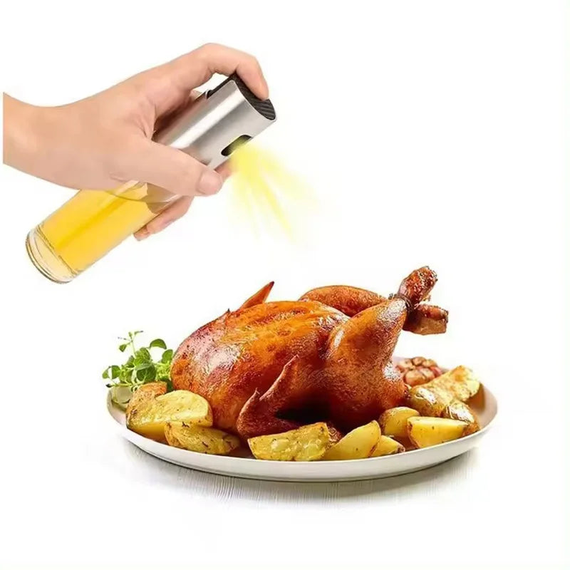 100ml Olive Oil Sprayer, Glass Spray Bottle for Cooking and Camping