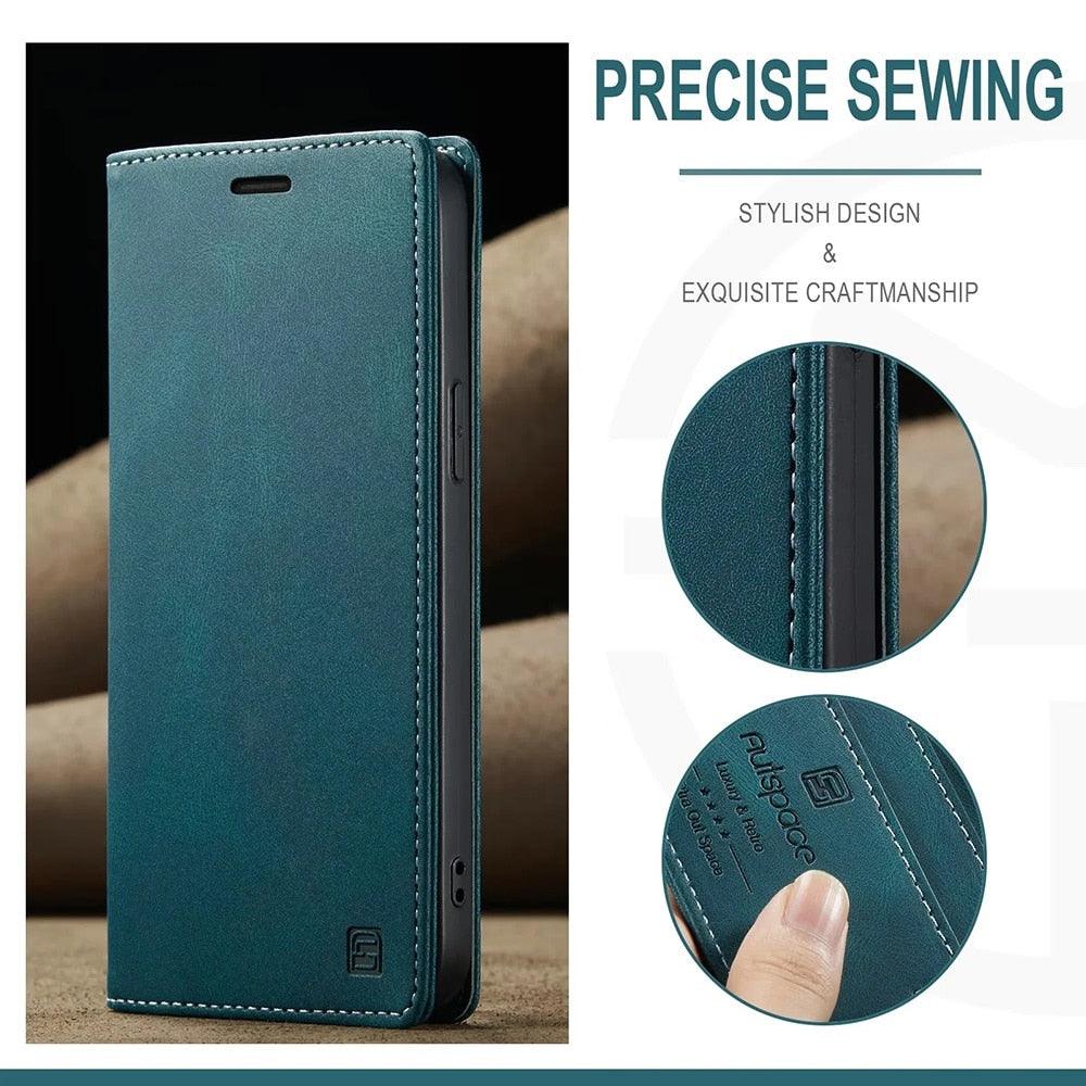Vintage Wallet Case Card Holder Kickstand Built-in Magnetic Flip Leather Case for iPhone Leather Cases for iPhone 14 13 12 11 Pro Max Mini XR XS Max 8 7 6s Plus Wallet Flip Cover