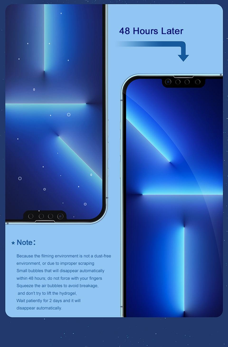 Full Cover Film For iPhone 13 12 11 14 Pro MAX Mini Screen Protector XS Max XR X 7 8 6S Plus SE 2020 Phone Accessories Screen Protector Ultra Strengthened Tempered Glass