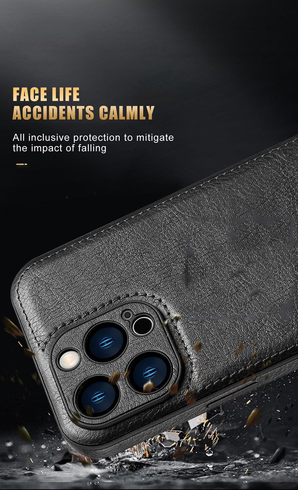 Luxury PU leather Phone Case For iPhone 14 13 Pro Max 12Pro 11Pro Max 13 12 Pro XS MAX XR X SE 7 8 plus Fashion Back Cover Leather Back Case for iPhone 14 Pro Shockproof Cover for iPhone