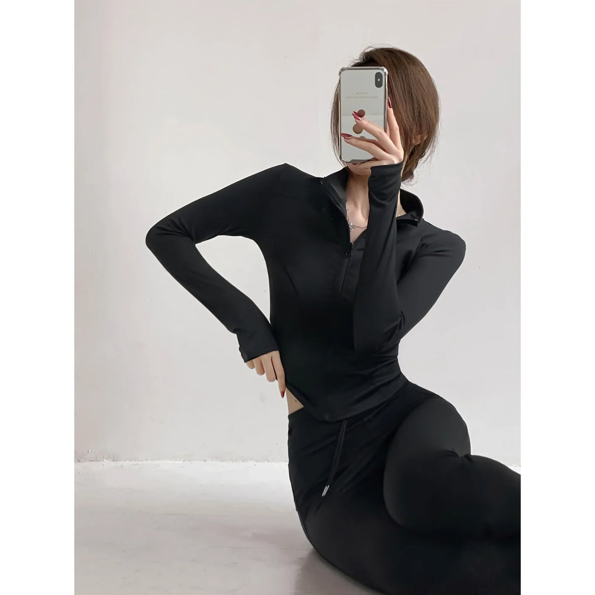 Women's Zippered Yoga Shirt