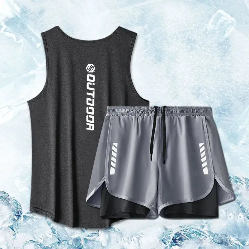 Men's Mesh Workout Set Perfect for Summer Runs