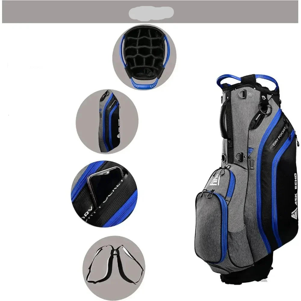 Spacious and Portable 14 Way Golf Stand Bag with 9 Pockets