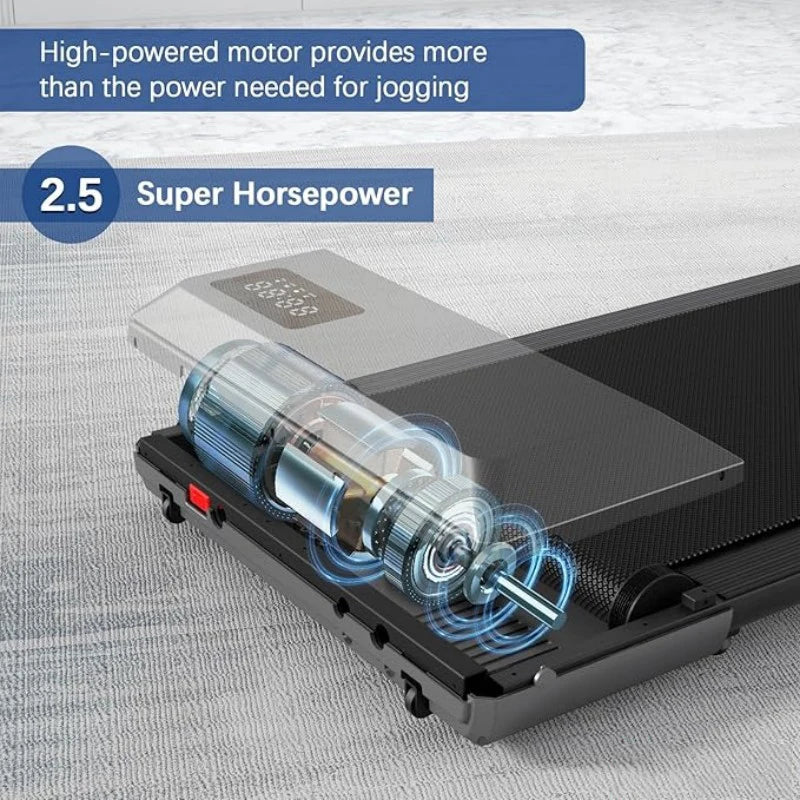 300lbs Home Treadmill: 2.5HP 2-in-1 Walking Pad & Running Machine