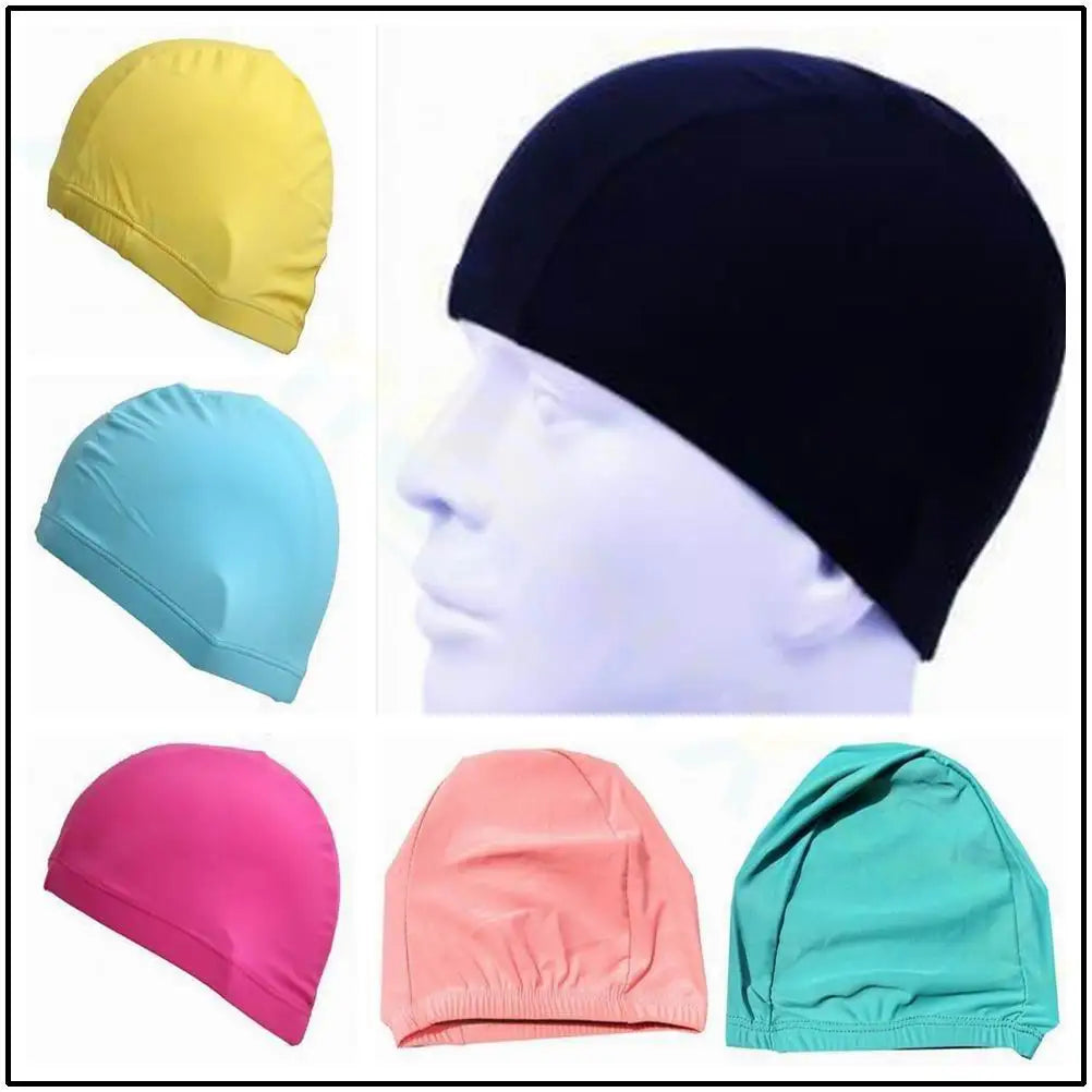 Pure Color Kids Swim Caps