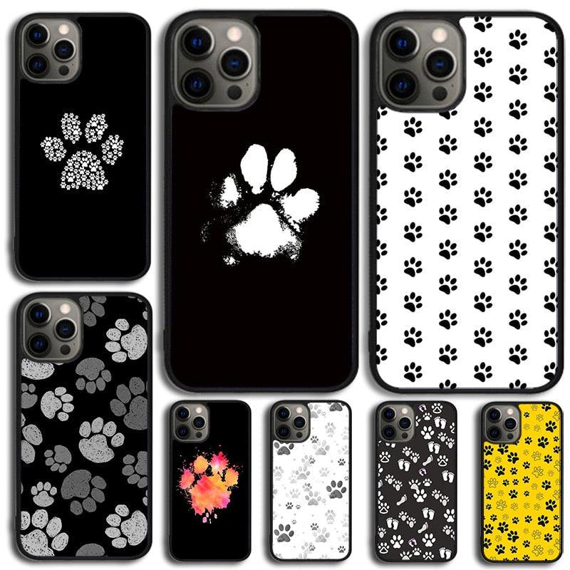 Dog Foot Print Colorful Pattern Phone Case For Iphone 14 Se 2020 Xr Xs 11 12 13 Mini Pro Max 6 7 8 Plus Ultra Designer Printed Hard Back Case