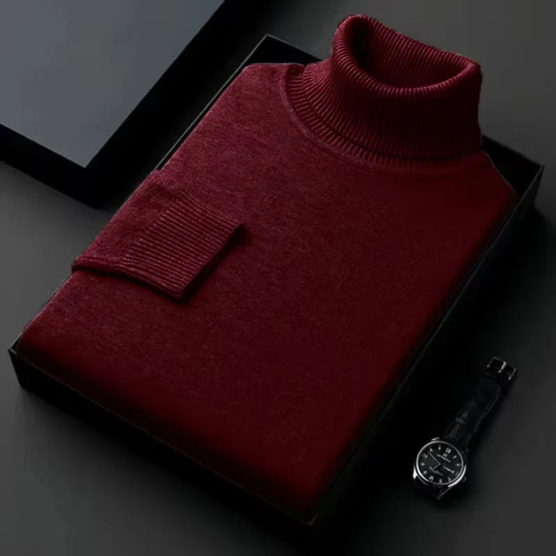 Luxurious Comfort Men's Knitted Turtleneck