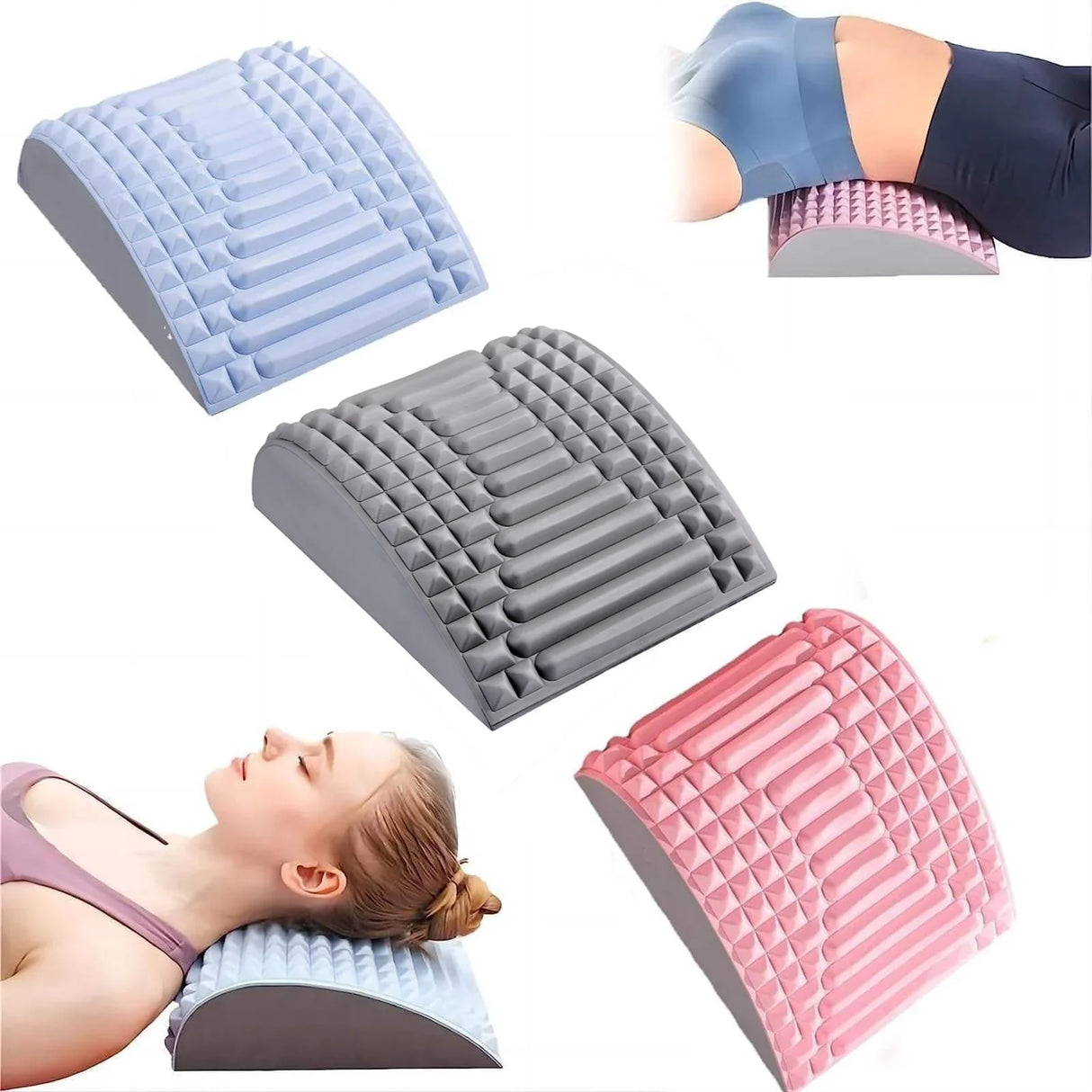 Relax and Rejuvenate Massaging Back Stretcher Pillow