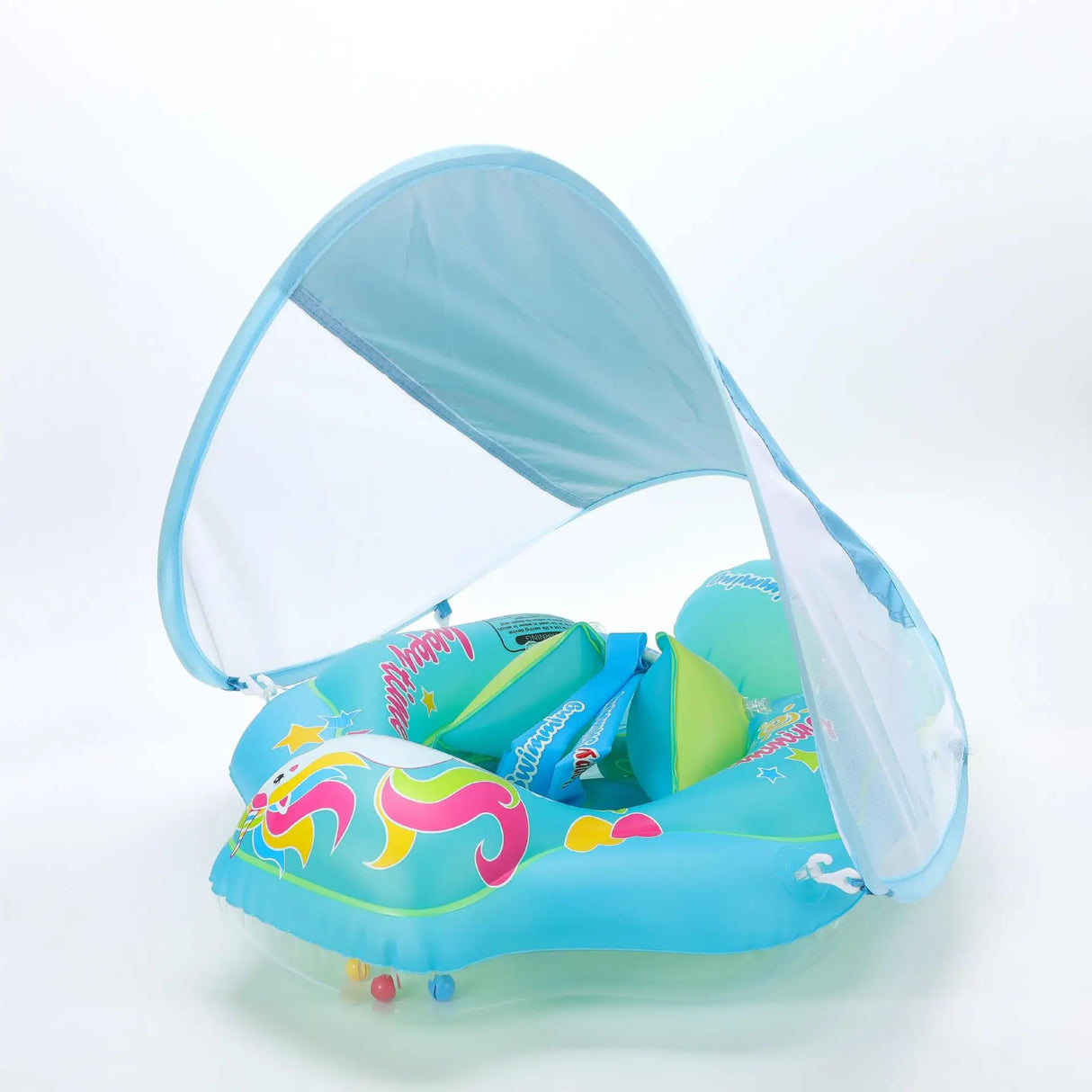 Toddler Swim Ring Shade Baby Swimming Pool Float Inflatable