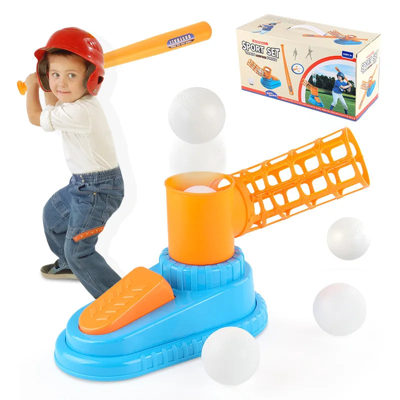 Kids Outdoor Baseball Training Set Pitching Machine