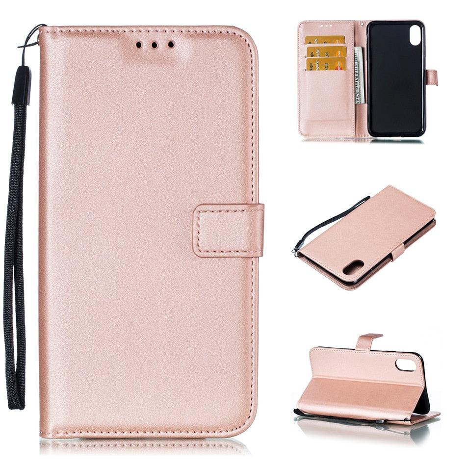 Solid Color Leather Wallet Case For iPhone 14 XS MAX 11 Pro 12 mini 13 Flip Cover Card Slot Mobile Phone Case Wallet Mobile Phone Case Leather Flip Case Wallet Colorful Protective Case
