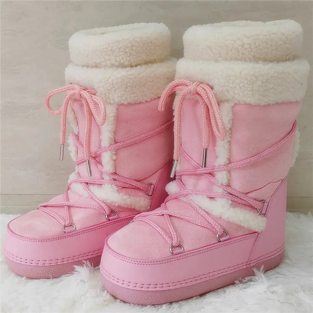 Stay Warm in Style Winter Fur Boots