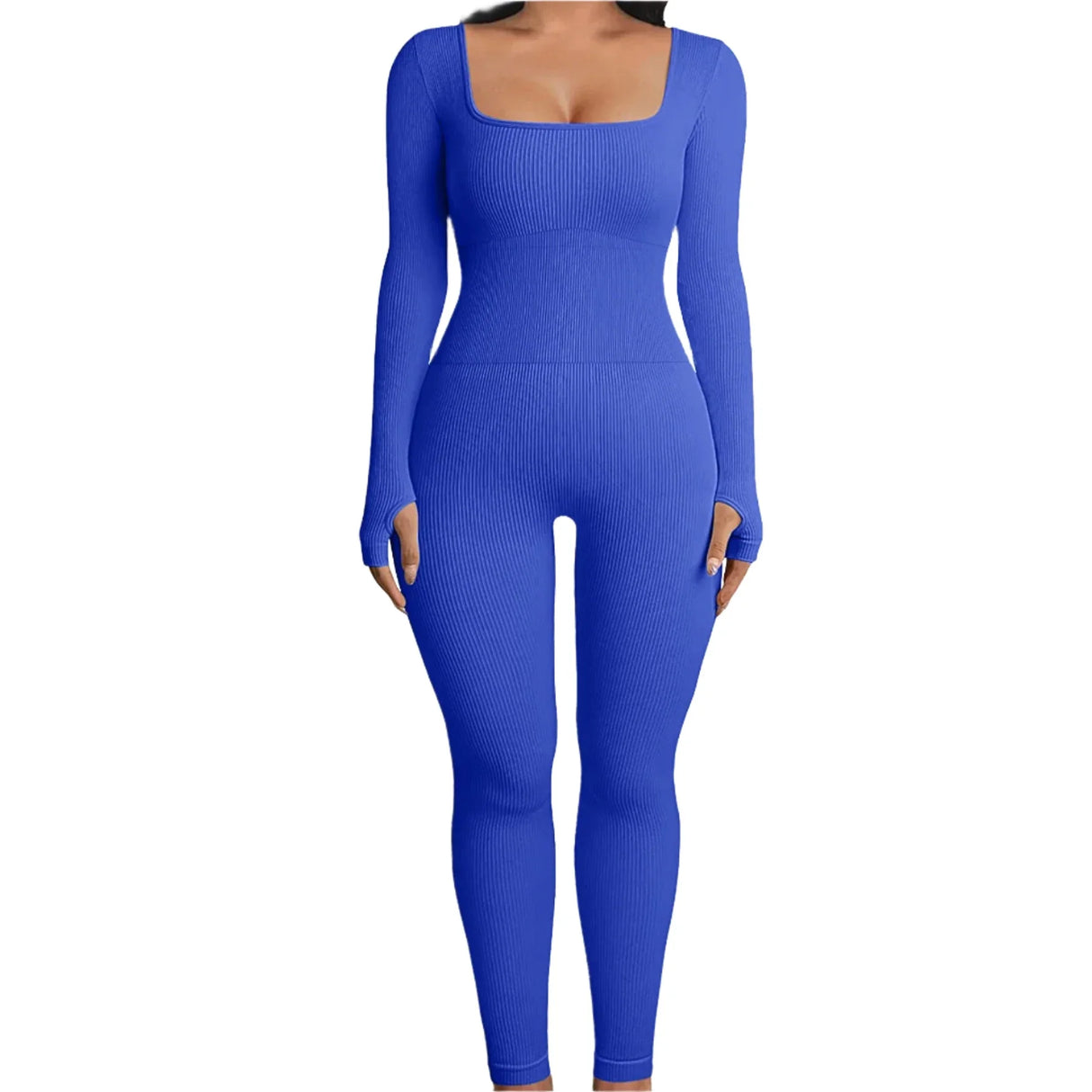 Sleek and Stylish Ribbed Yoga Jumpsuit