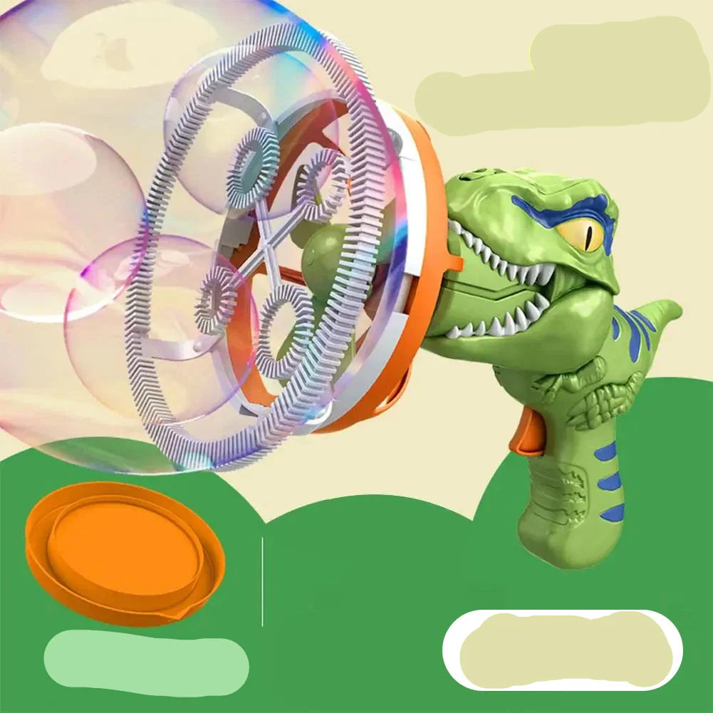 2-in-1 Electric Bubble Gun Toy Dinosaur Bubble Machine for Kids