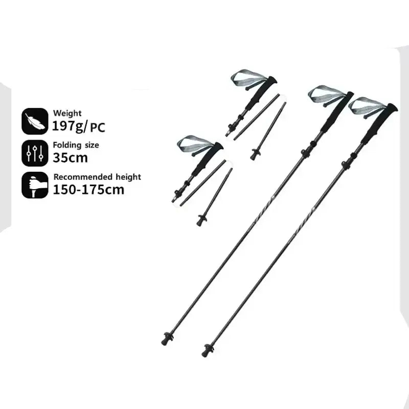 Ultralight & Foldable Trekking Poles For Comfortable Hiking & Trekking