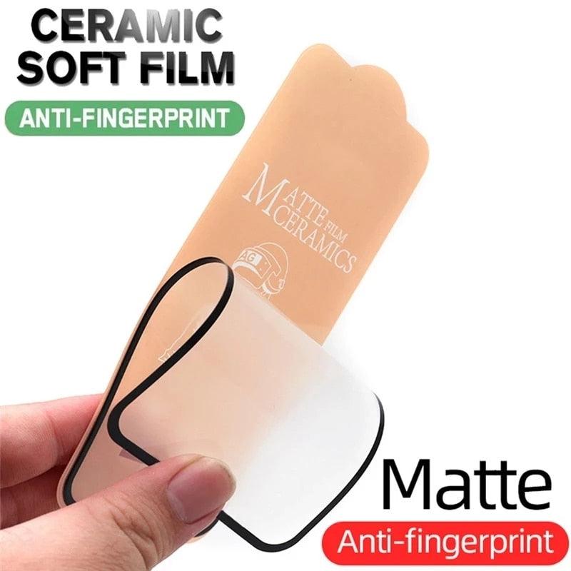 4pcs Soft Matte Ceramic Film Screen Protector for iPhone 14 13 12 Pro Max 11 XR XS X 8 7 plus SE20 Anti-broken Not Glass Film Matte Finish Tempered Glass Screen Protector for iPhone