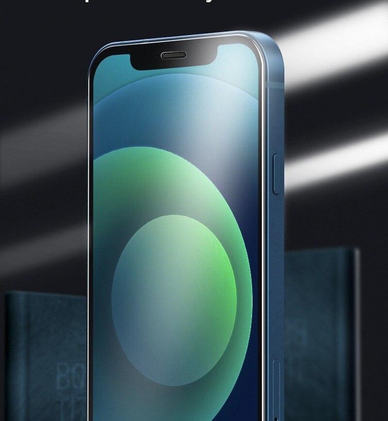 4PCS Full Cover Protective Glass For iPhone 13 12 11 Pro Max Screen Protector For iPhone 6 7 8 Plus X XR Xs SE 2020 Mini Glass Full Glue Big Curved Edge Flexible Tempered Glass for iPhone